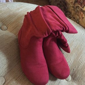 Red Suede Boots