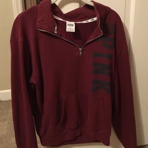 Burgundy Victoria's Secret 1/4 Zip