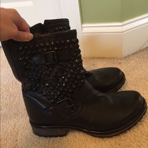 Black studded Steve Madden booties