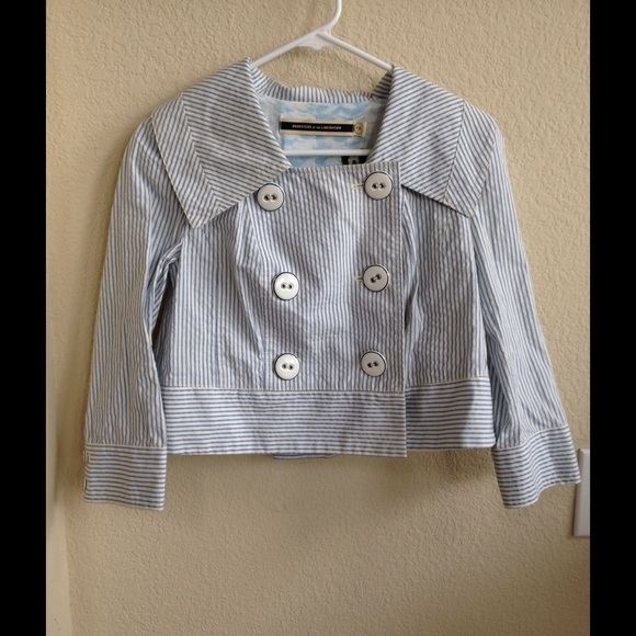 Anthropologie seersucker jacket