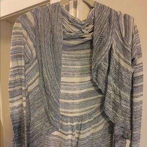 Anthropologie Light Blue Stripper Sweater