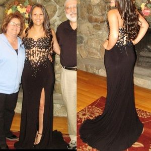 Black Lace Prom Dress