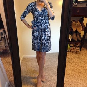 Black and White Print BCBG Max Azria Wrap Dress
