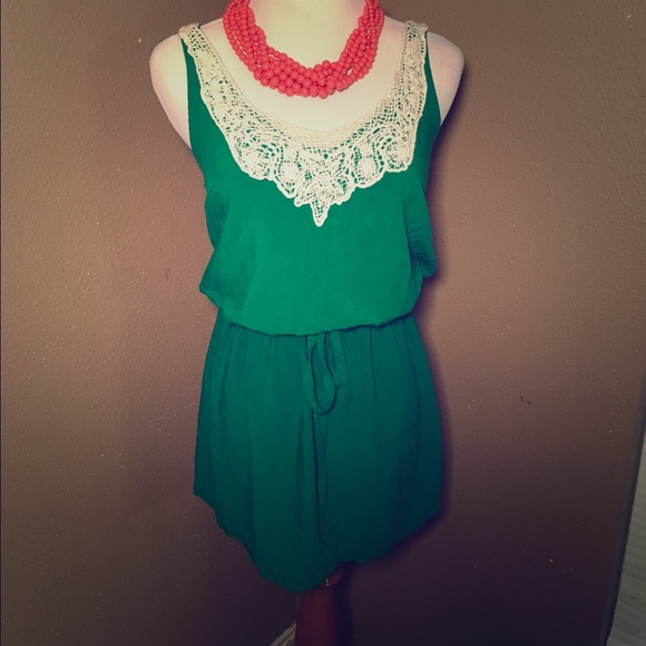 Green mini dress Medium