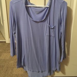 Baby Blue Merona V-Neck 3/4 Sleeve Top!