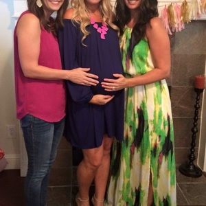 ASOS navy maternity strapless dress