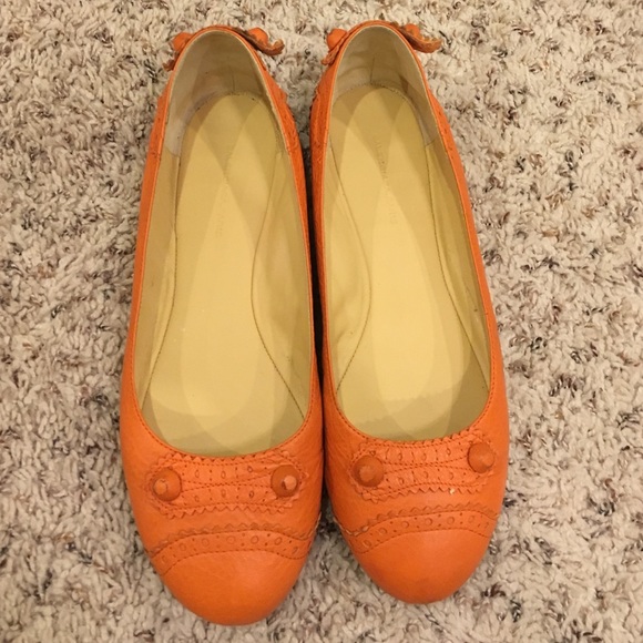 Balenciaga Orange Flats 39
