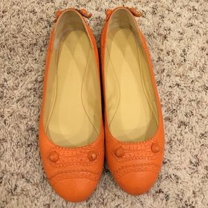 Balenciaga Orange Flats 39