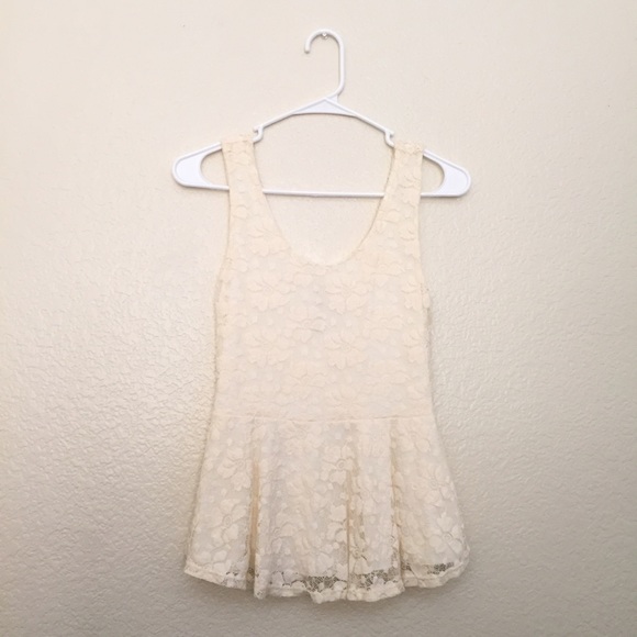 Cream Floral Top