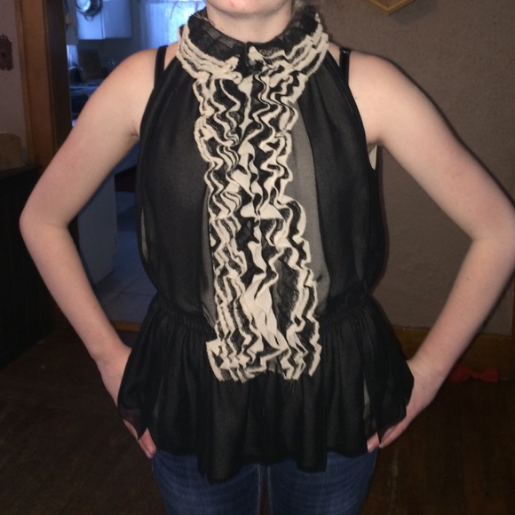 Chiffon ruffle blouse