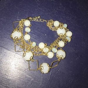 Gold and White bracelet!