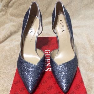 Guess pewter sparkle high heels