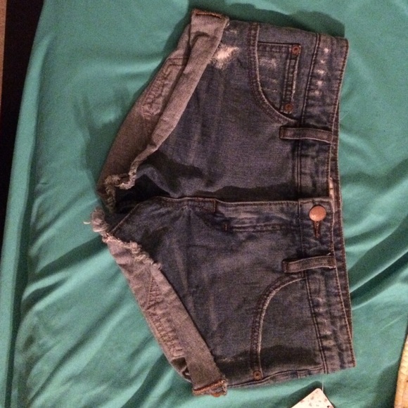 Brightest Blue Free people shorts