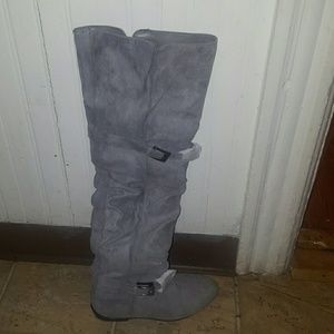 **REDUCED** Priced to Sell!! Extra Tall Grey Boots
