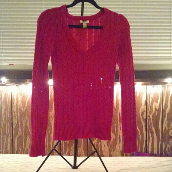 Red knitted shirt