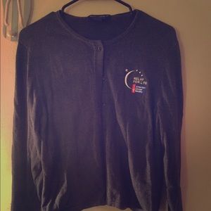 Relay For Life button up sweater