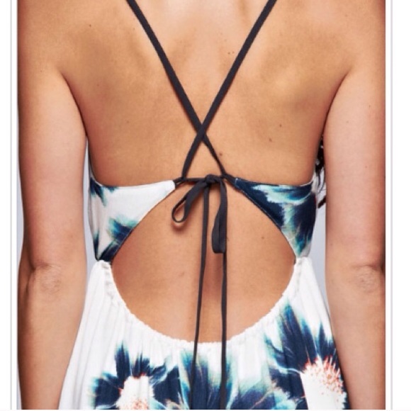 ❣LAST❣ Floral Maxi Dress with Sexy Tie Back - Picture 3 of 3