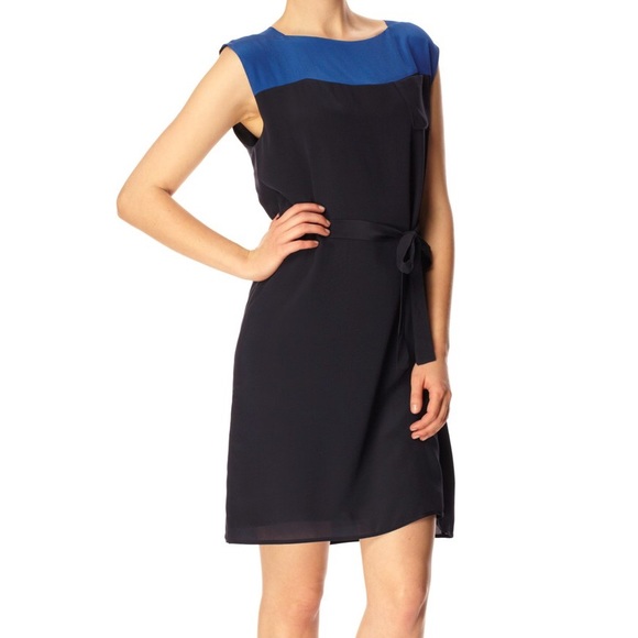 2-tone silk tunic dress
