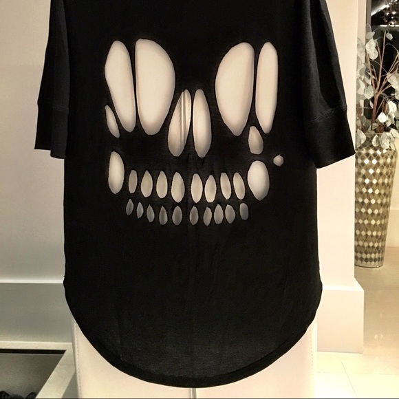 Custom handmade Skull Cutout Qtr length sleeve. S
