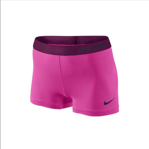 Neon pink nike pros
