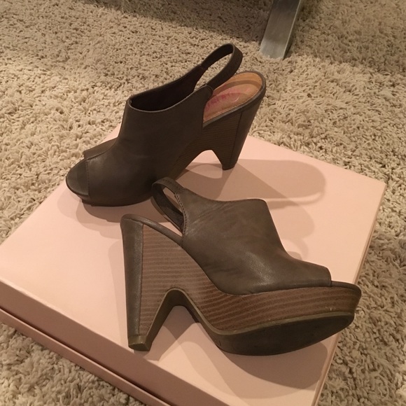 Unlisted sling back chunky wedge sandals - Picture 1 of 4