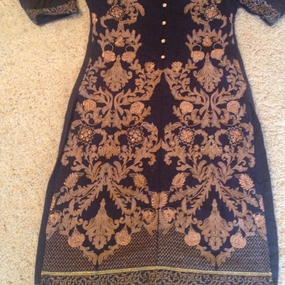 Winter dress bundle with black kurta