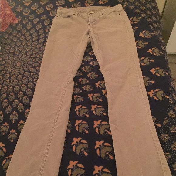 JCrew light gray corduroy pants size 28 TALL