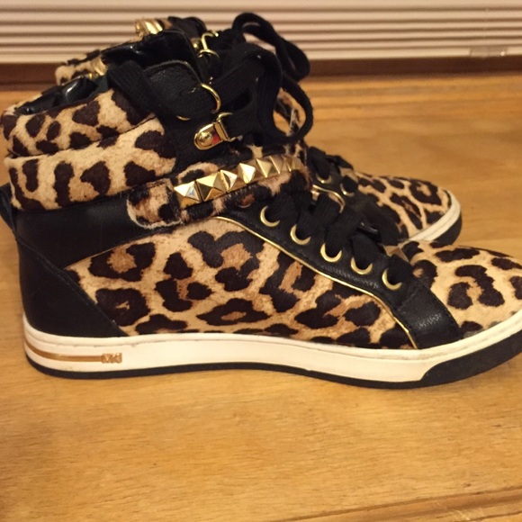 Michael Kohrs Leopard and gold sneakers - Picture 2 of 2
