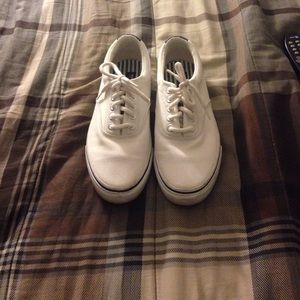 All white sperry top sider