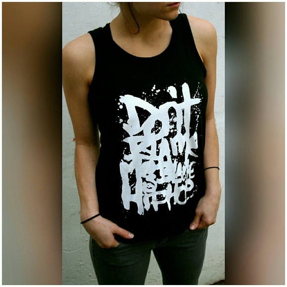 Hip hop black sport tank