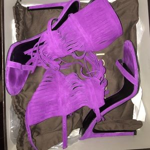 ❌SOLD❌ Gucci fringe purple sandals
