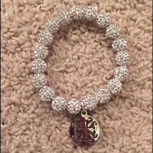 NWOT White beaded rustic cuff bracelet