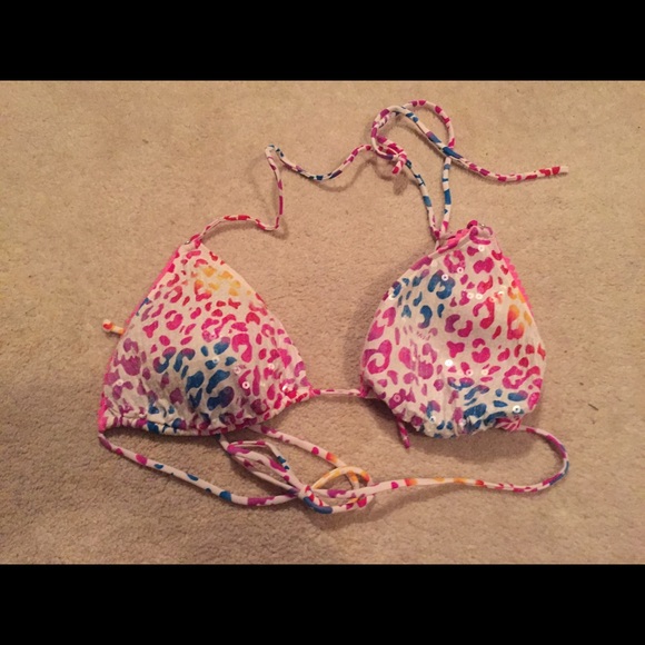 PINK Cheetah Triangle Top