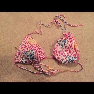 PINK Cheetah Triangle Top