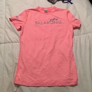 Billabong pink rash guard