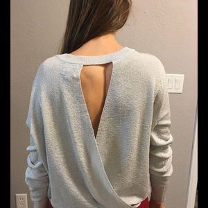 Parker Backless Glitter Sweatshirt