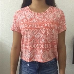 Aztec Print Crop Top