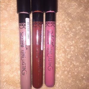 3 matte liquid lipsticks