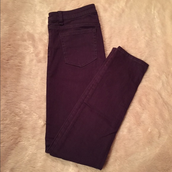 Gianni Bini dark purple skinny jeans