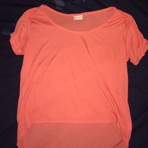 Pink hi-lo shirt