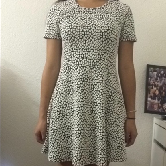 Black and White Skater Dress