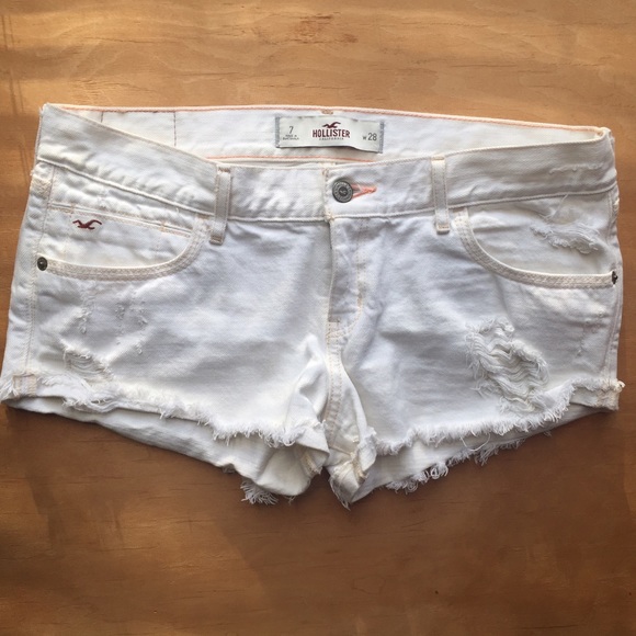 Hollister White Jean Shorts