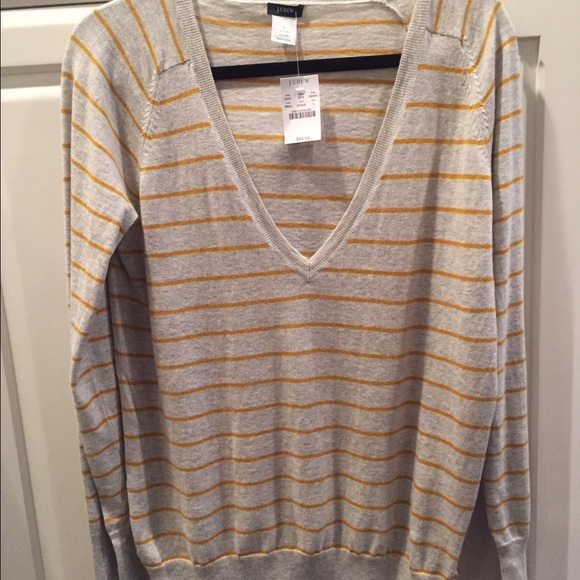 J.Crew Striped Sweater. Size L  100% cotton