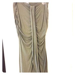 Olive green XL high low ruche skirt will fit large