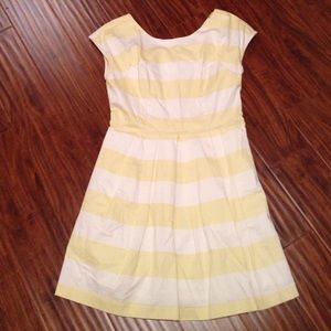 Forever 21 Love21 Yellow/White Stripe Dress.Size M