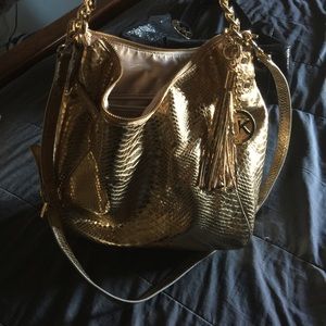 Authentic Mk gold bag