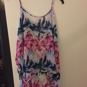 Sz XL chiffon tank, high low, sheer, and so flowy!