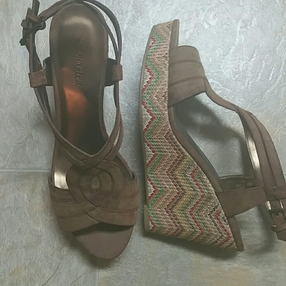 St John's Bay Boho style wedges