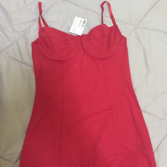 American apparel red dress
