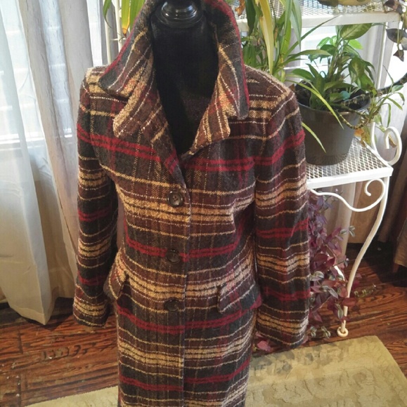 United Colors Of Benetton Jackets & Blazers - United Colors of Benetton plaid Coat